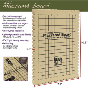 Beadsmith Macrame Board Mini 7,5  X 10,5 In